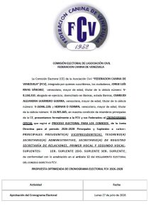 Lee más sobre el artículo 📝 Propuesta Oficial de Cronograma Electoral Oficial….